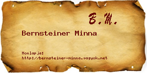 Bernsteiner Minna névjegykártya